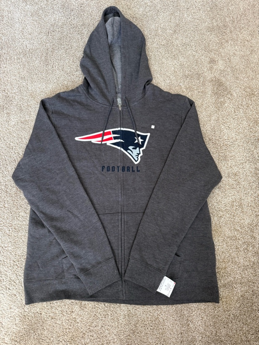 Fanatics Gray Pro Line NFL Zipper Hoodie
